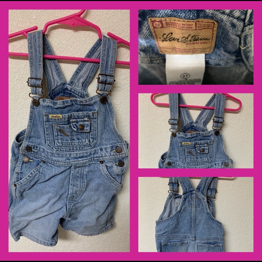 Levis Girls Short Jeans Overalls